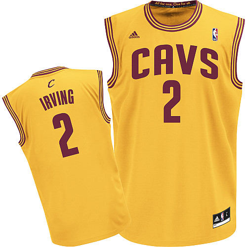  NBA Cleveland Cavaliers 2 Kyrie Irving New Revolution 30 Alternate Yellow Jersey